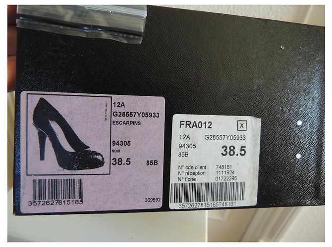 Chanel Galuchat Plateau-Pumps Schwarz - Ansicht 5