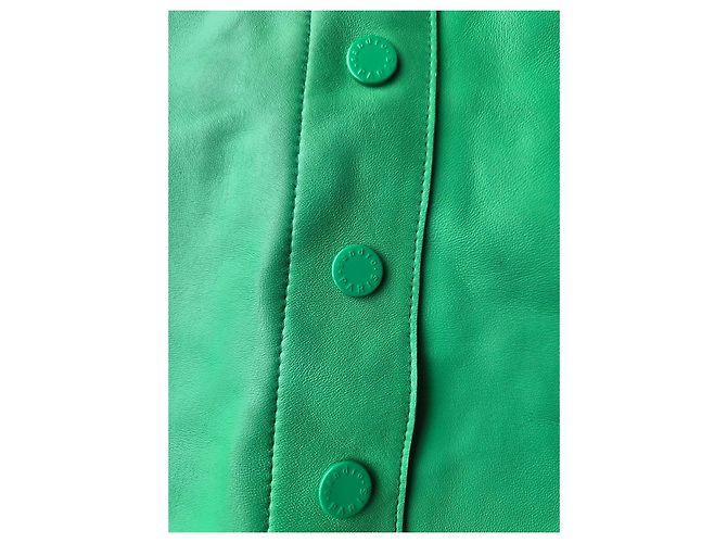 Sandro Falda corta de cuero verde - vista 2