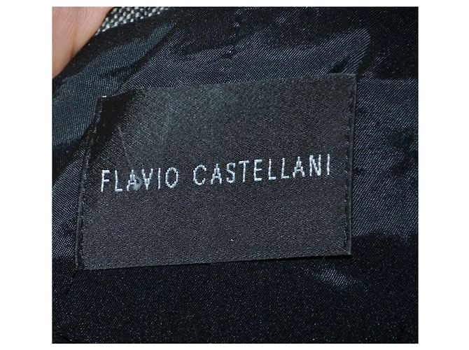Giacca Flavio Castellani in lana e seta ricamata D'oro Grigio - vista 5