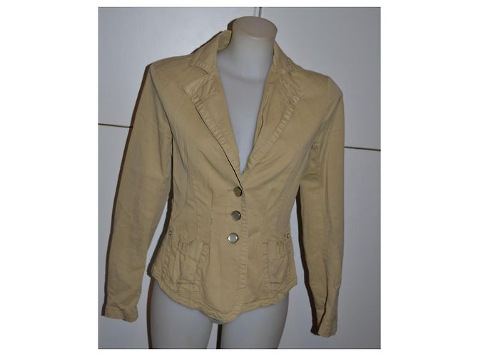 Sportmax beige Stretch-Baumwolljacke - Ansicht 2