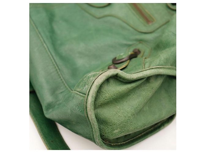 Borsa Balenciaga The First in pelle verde - vista 10