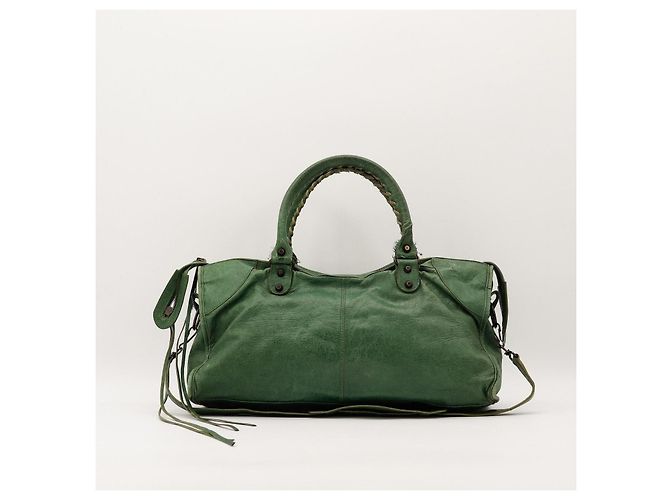 Borsa Balenciaga The First in pelle verde - vista 3