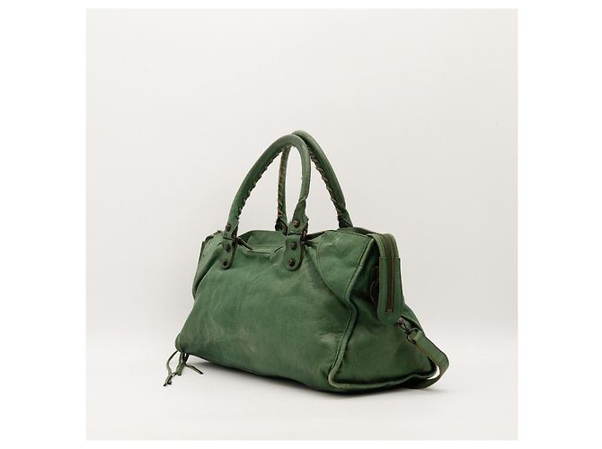 Borsa Balenciaga The First in pelle verde - vista 4