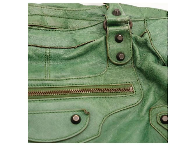 Borsa Balenciaga The First in pelle verde - vista 7