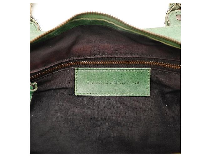 Borsa Balenciaga The First in pelle verde - vista 8