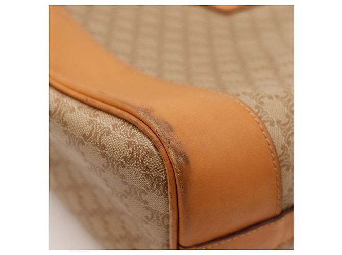Céline Celine Bolsa Bucket Monograma Triomphe Marrom Bege - vista 10