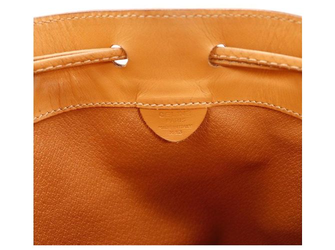 Céline Celine Bolsa Bucket Monograma Triomphe Marrom Bege - vista 7