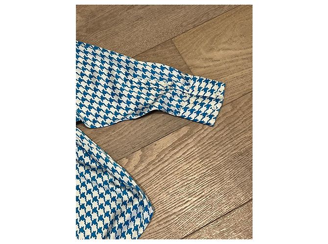DMN Camicia a motivo pied-de-poule blu e bianco - vista 12