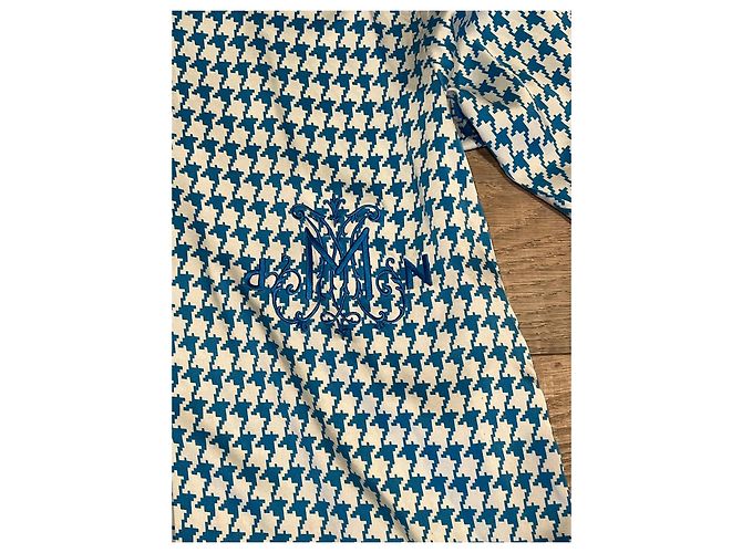 DMN Camicia a motivo pied-de-poule blu e bianco - vista 3