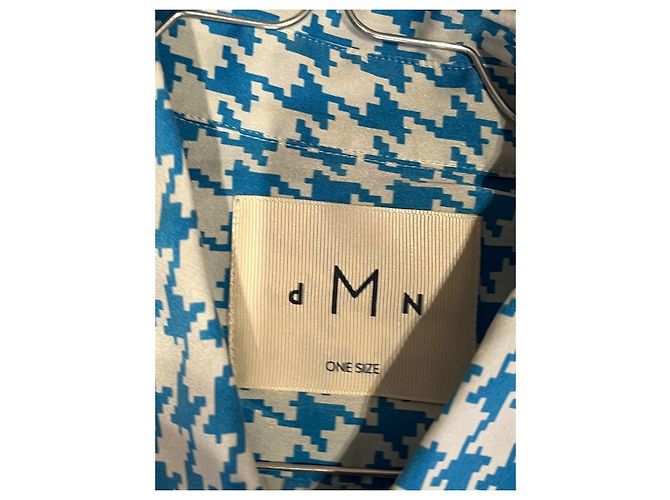 DMN Camicia a motivo pied-de-poule blu e bianco - vista 4