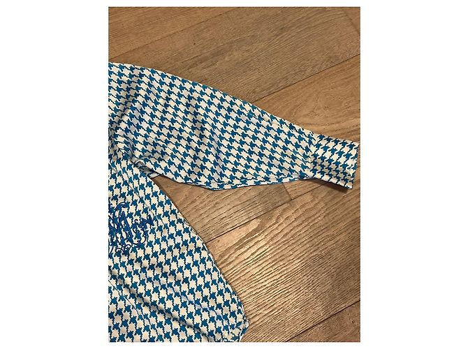 DMN Camicia a motivo pied-de-poule blu e bianco - vista 5