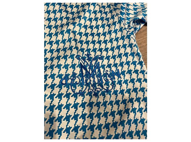 DMN Camicia a motivo pied-de-poule blu e bianco - vista 8
