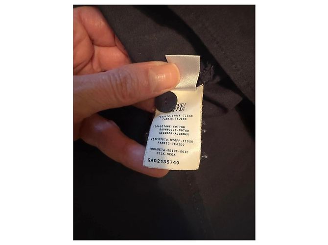 Philosophy di Alberta Ferretti Camisa em seda e algodão Preto Azul - vista 6
