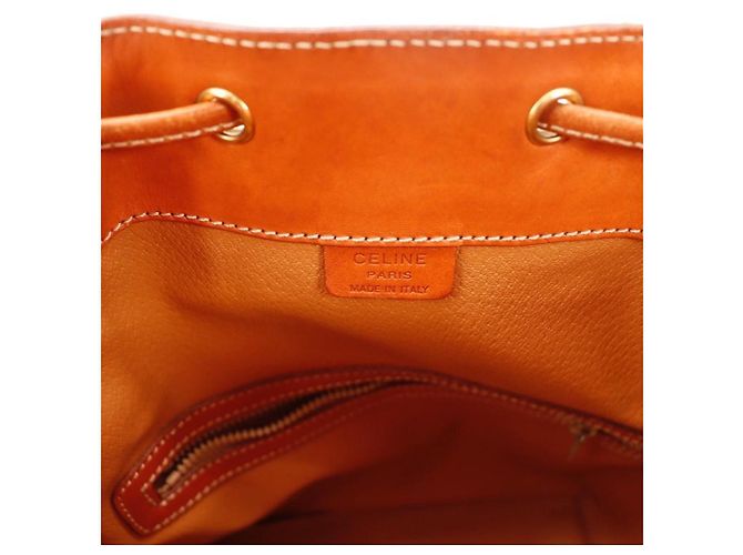 Céline Celine Bolsa Bucket em Lona Macadam Marrom - vista 7
