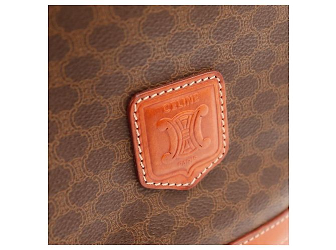 Céline Celine Bolsa Bucket em Lona Macadam Marrom - vista 8