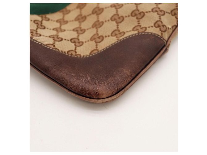 Gucci GG Monogramm Canvas Hobo-Bag mit Web-Streifen Braun Rot Beige Grün - Ansicht 10