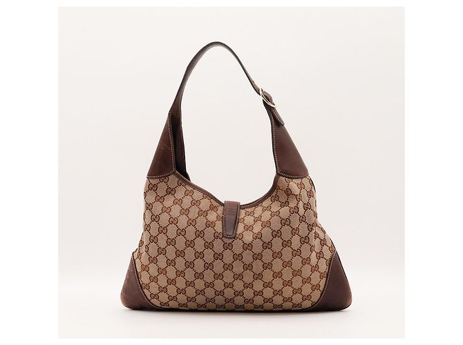 Gucci GG Monogramm Canvas Hobo-Bag mit Web-Streifen Braun Rot Beige Grün - Ansicht 3