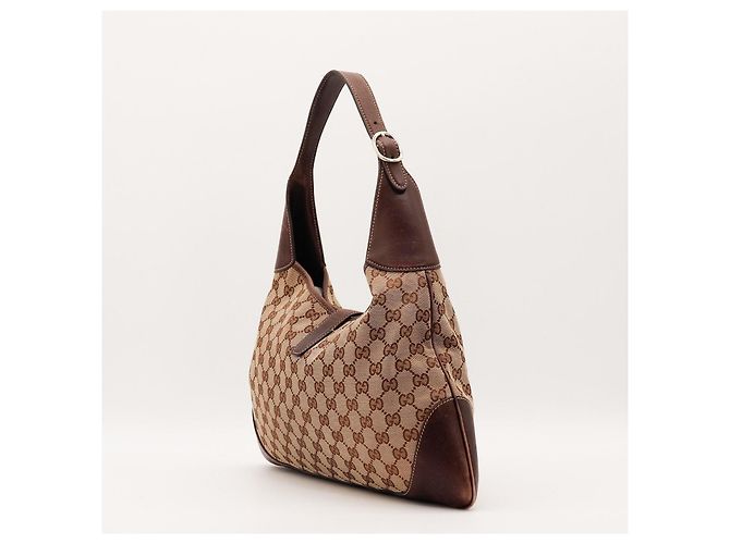 Gucci GG Monogramm Canvas Hobo-Bag mit Web-Streifen Braun Rot Beige Grün - Ansicht 4