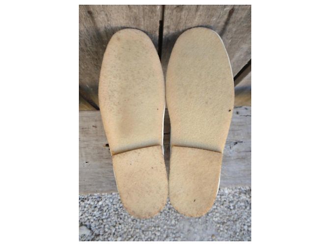Autre Marque Botas de cano curto de couro Le Plagiste Creme - vista 5
