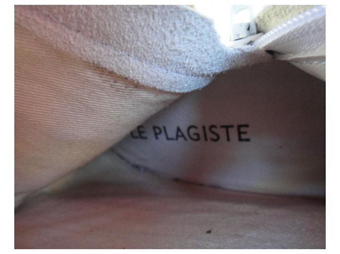 Autre Marque Botas de cano curto de couro Le Plagiste Creme - vista 6