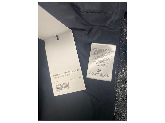 Courreges Courrèges Vinyl-Weste Dunkelblau - Ansicht 3