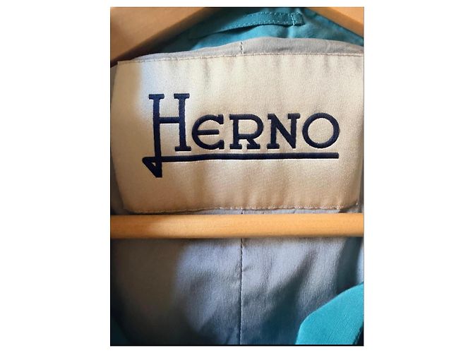 Herno Casaco Impermeável Turquesa Azul - vista 4