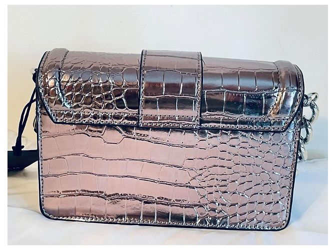 Bolso Versace Jeans Couture plata efecto croco - vista 14