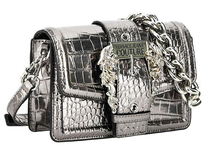 Bolso Versace Jeans Couture plata efecto croco - vista 2