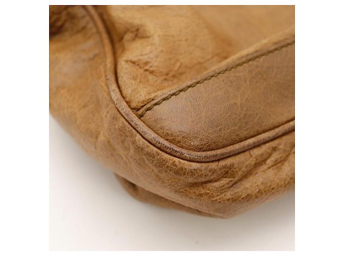 Balenciaga "The First" Borsa Hobo in pelle marrone - vista 10
