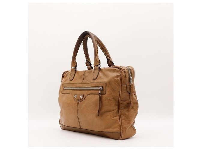 Balenciaga "The First" Borsa Hobo in pelle marrone - vista 2
