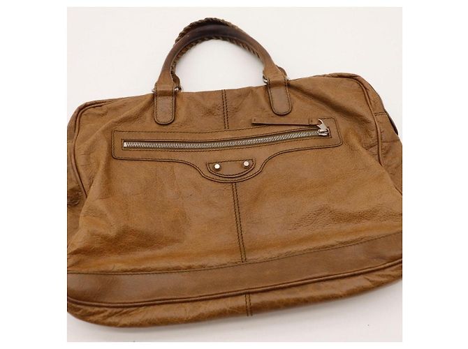 Balenciaga "The First" Borsa Hobo in pelle marrone - vista 6