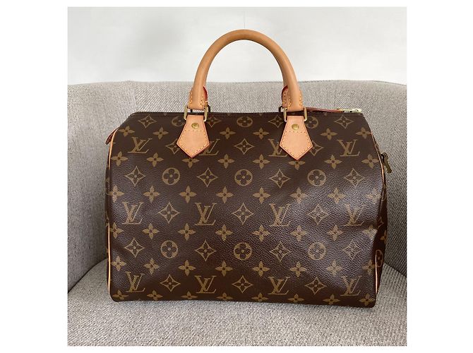 Louis Vuitton Speedy 30 Monogram Marrone - vista 3