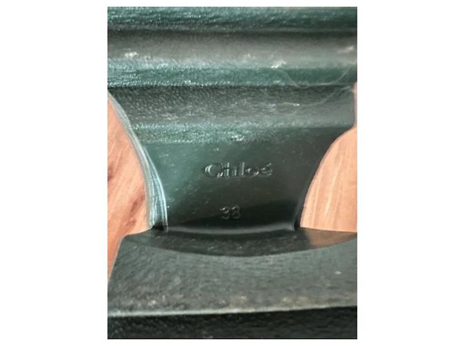 Chloé Botas Chelsea de goma verde oscuro - vista 8