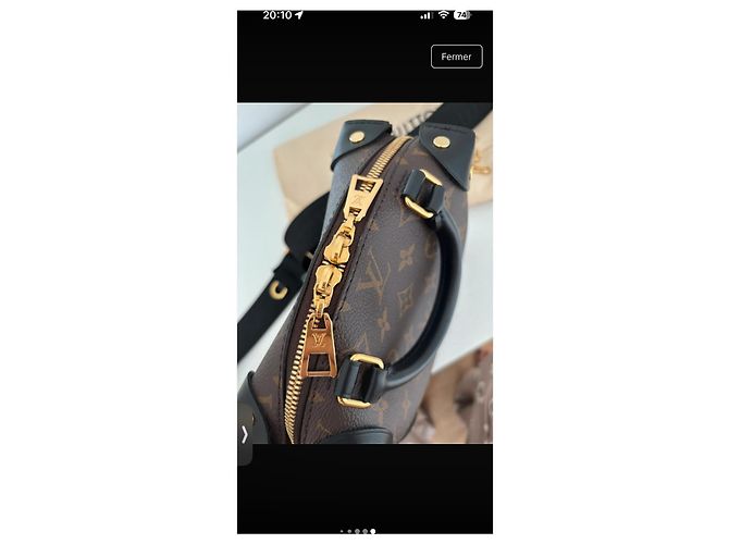 Petite Malle Louis Vuitton Monogram Soft Trunk kleine Schultertasche Braun Schwarz Gold hardware - Ansicht 16