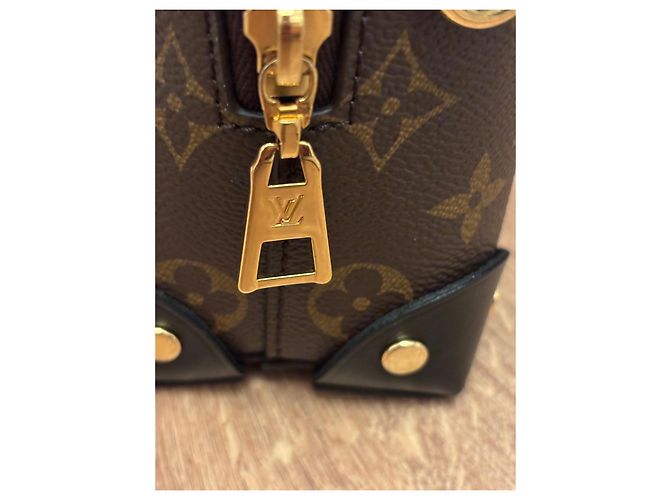 Petite Malle Louis Vuitton Monogram Soft Trunk kleine Schultertasche Braun Schwarz Gold hardware - Ansicht 22