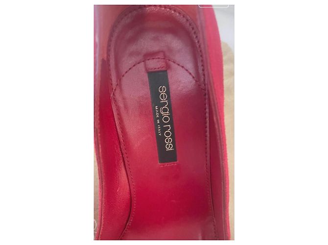 Sergio Rossi Décolleté in camoscio rosse Rosso - vista 7
