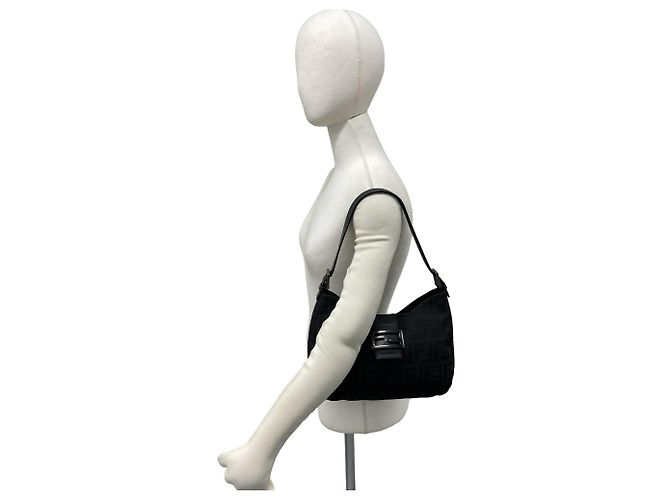 FENDI Zucca FF Logo Pattern Handbag Black - view 2