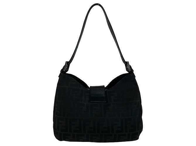 FENDI Zucca FF Logo Pattern Handbag Black - view 3