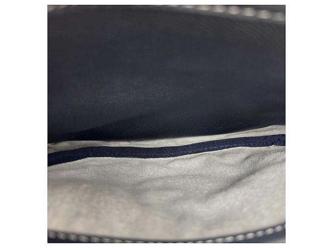 Loewe Vintage Anagram Logo Schultertasche aus Leder Marineblau - Ansicht 10