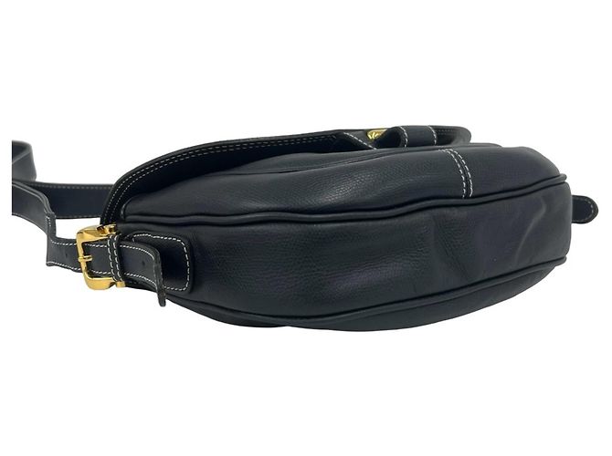 Loewe Vintage Anagram Logo Schultertasche aus Leder Marineblau - Ansicht 7