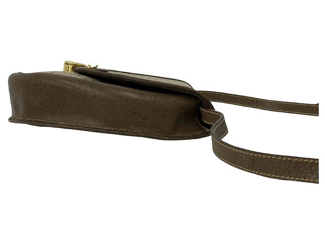 Gucci Vintage Plus Logo Pattern Mini-Schultertasche aus Leder Braun - Ansicht 6
