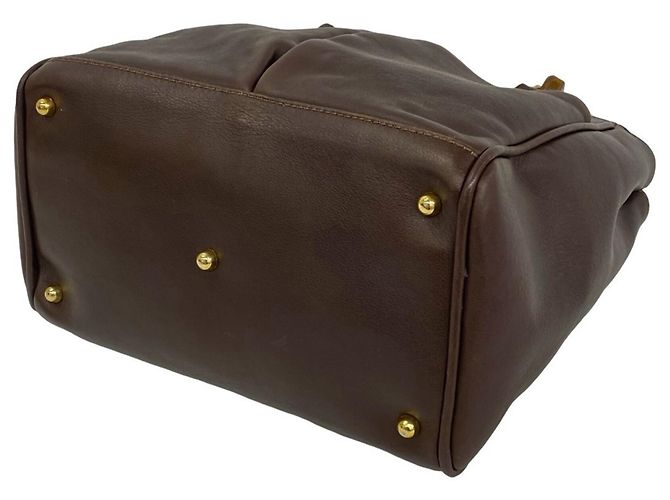 Gucci Vintage Bamboo Lederhandtasche Braun - Ansicht 8