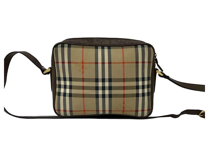 Burberry Vintage Nova Check Schultertasche Braun Beige - Ansicht 3