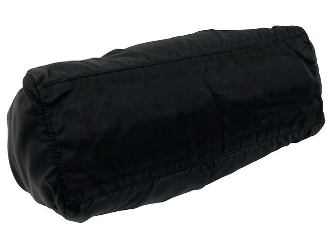 Ribbon Bolsa Prada em nylon Tessuto e couro com logo triângulo e fita Preto - vista 7