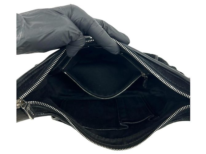 Céline Celine Vintage C Macadam Logo Pattern Schultertasche Schwarz - Ansicht 10