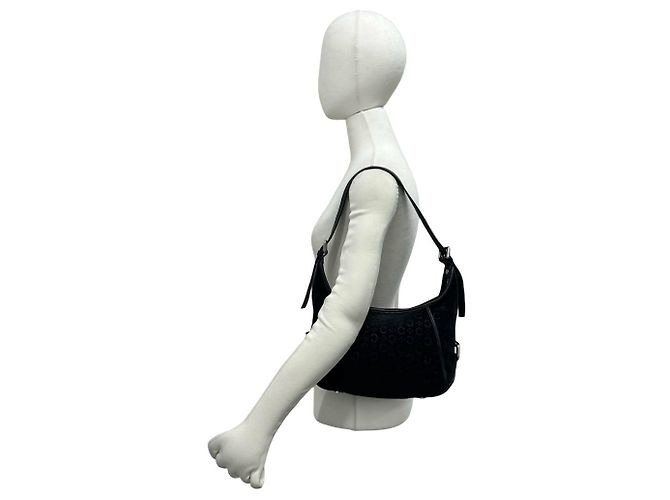 Céline Celine Vintage C Macadam Logo Pattern Schultertasche Schwarz - Ansicht 2