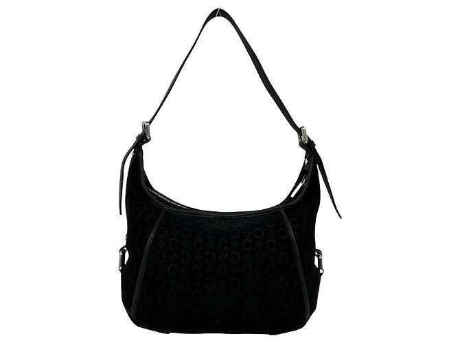 Céline Celine Vintage C Macadam Logo Pattern Schultertasche Schwarz - Ansicht 3
