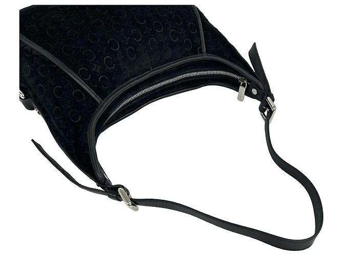 Céline Celine Vintage C Macadam Logo Pattern Schultertasche Schwarz - Ansicht 4
