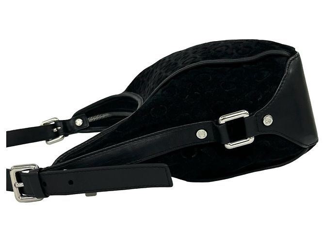 Céline Celine Vintage C Macadam Logo Pattern Schultertasche Schwarz - Ansicht 5