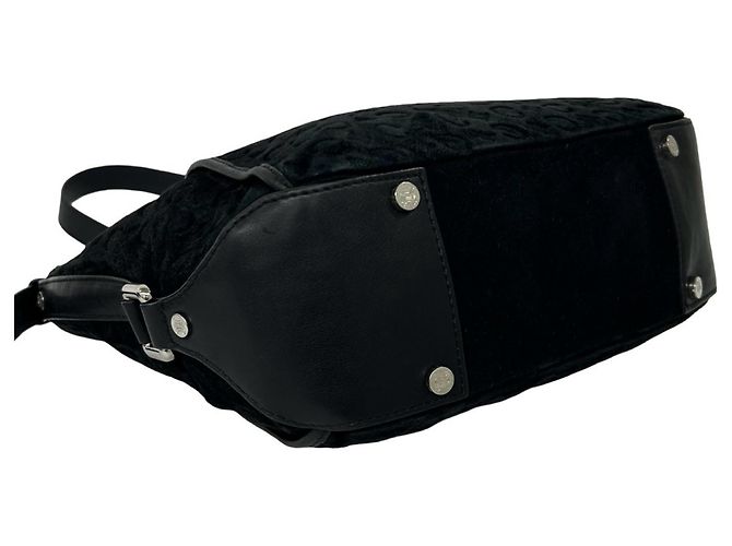 Céline Celine Vintage C Macadam Logo Pattern Schultertasche Schwarz - Ansicht 7